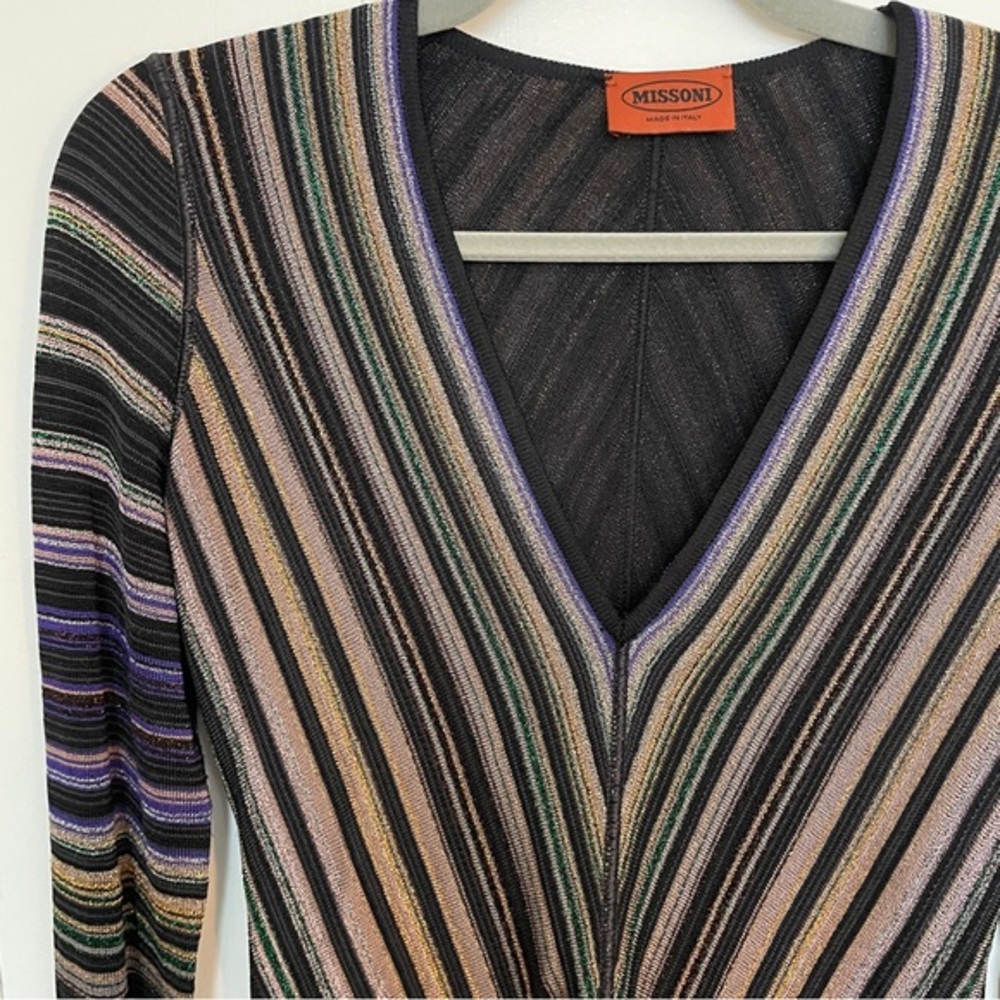 Missoni Multicolor Striped V‑Neck Knit Top - Picture 8 of 15